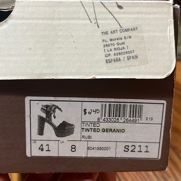 Burgundy Leather Neosens Platform Heels - Picture 12 of 15